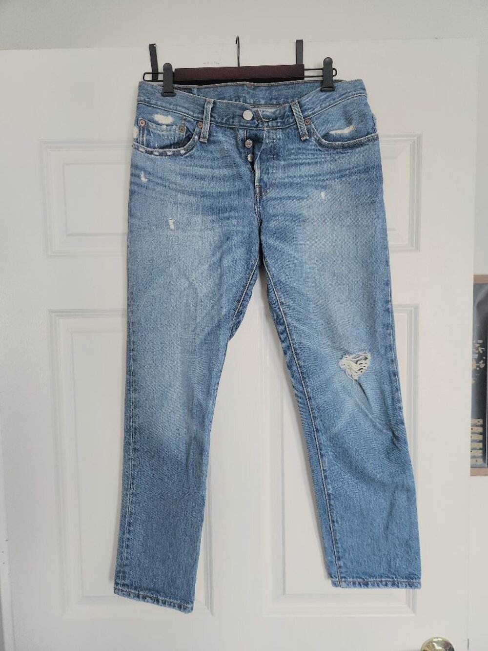Levi's 501 CT Slightly Distressed Jeans Tapered with Button Fly W26 L32